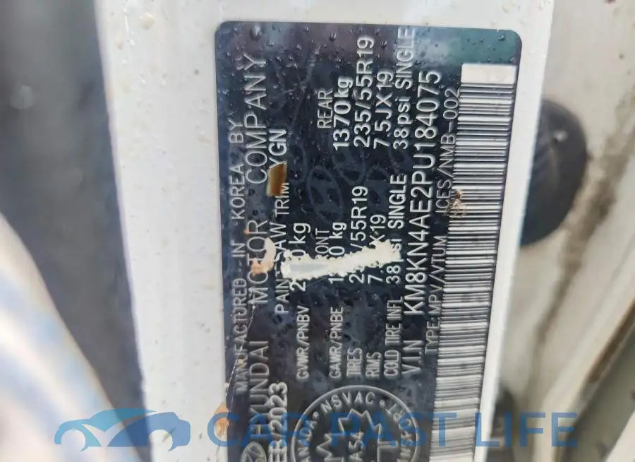 KM8KN4AE2PU184075# 12