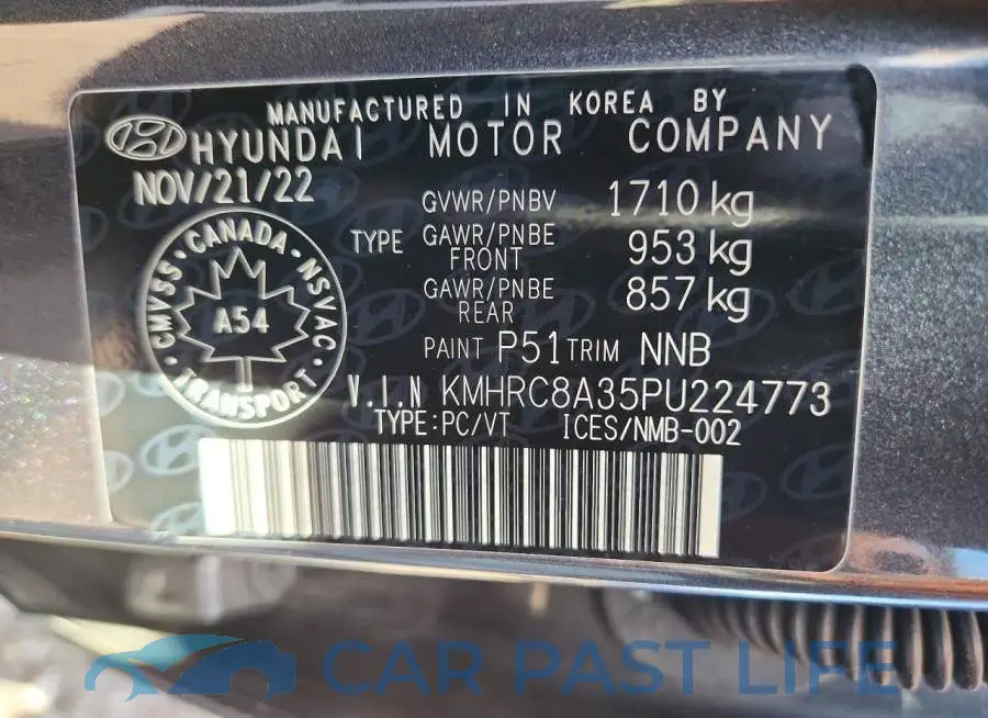 KMHRC8A35PU224773# 12