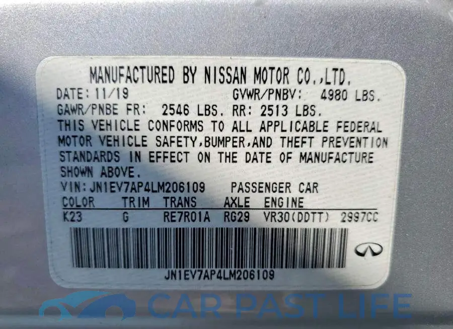 JN1EV7AP4LM206109# 13
