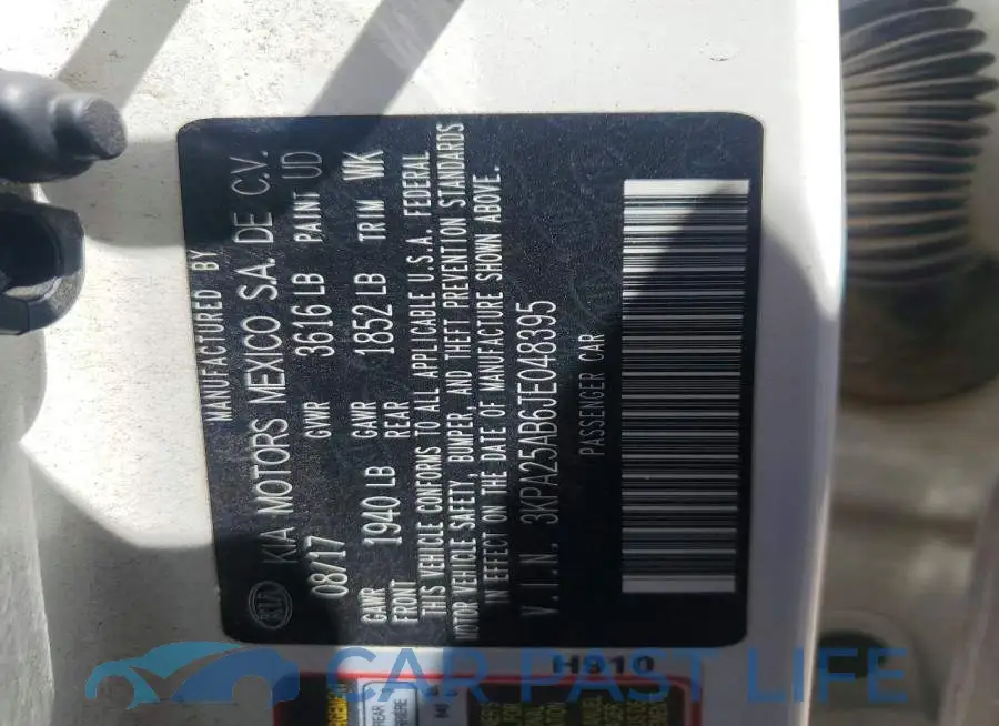 3KPA25AB6JE048395# 12