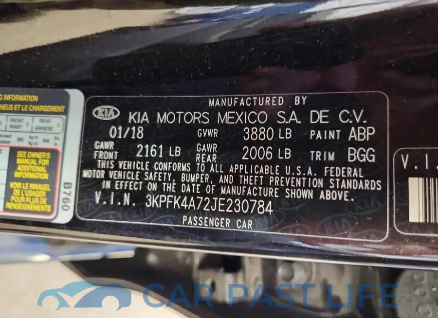 3KPFK4A72JE230784# 12
