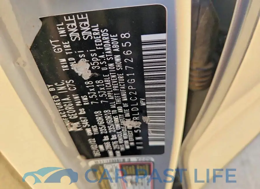 5XYRLDLC2PG172658# 13