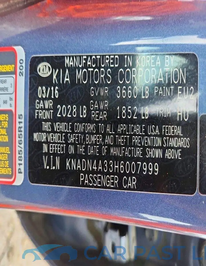 KNADN4A33H6007999# 12