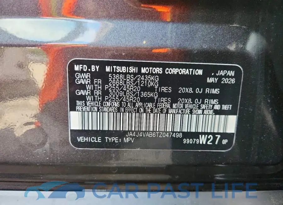 JA4J4VAB6TZ047498# 13
