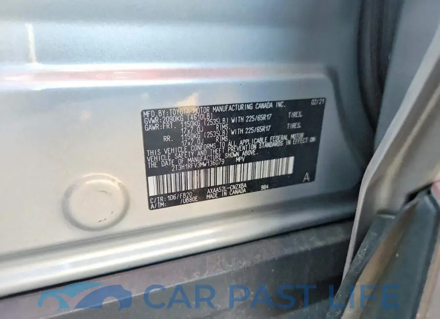 2T3H1RFV3MW136079# 13