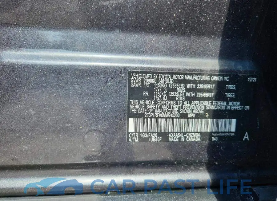 2T3P1RFV6MW245230# 12