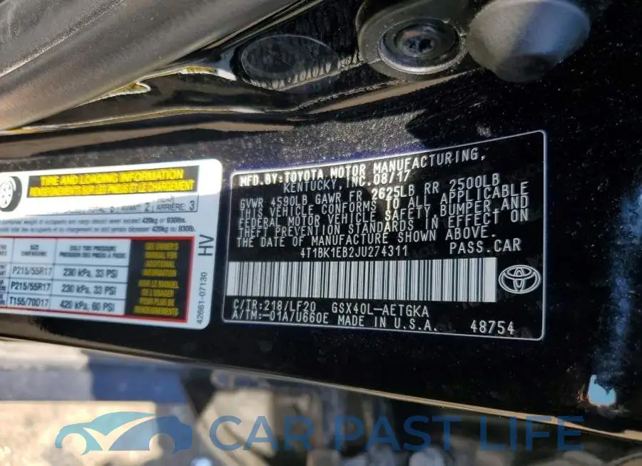 4T1BK1EB2JU274311# 12