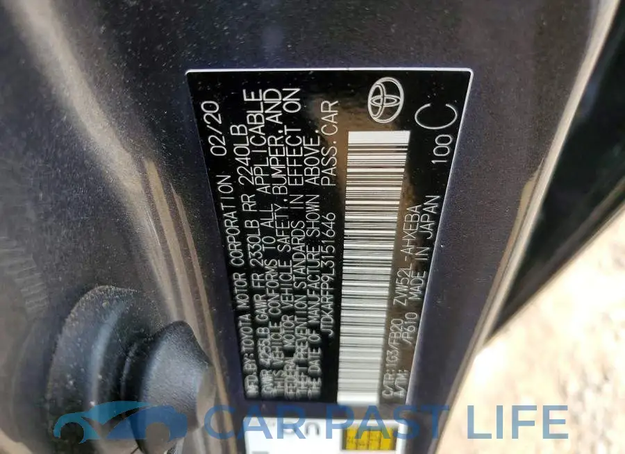 JTDKARFP9L3151646# 13