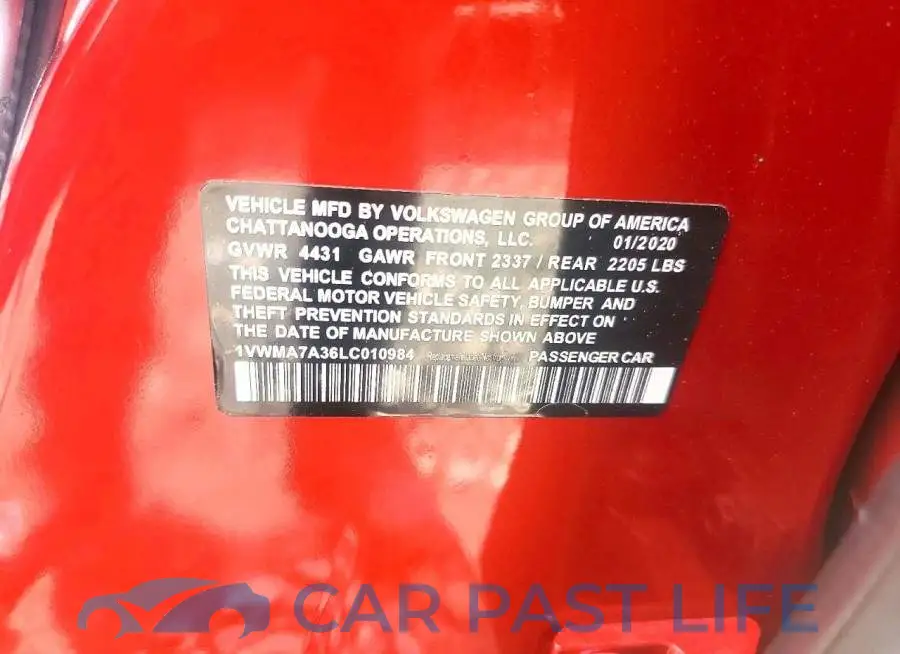 1VWMA7A36LC010984# 12