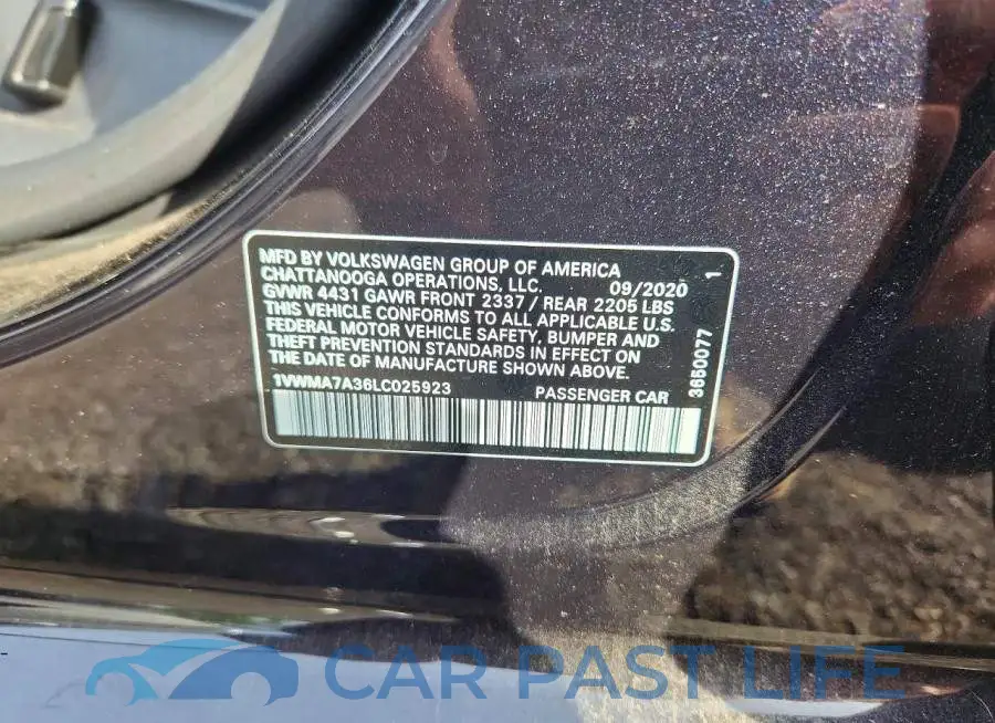 1VWMA7A36LC025923# 12