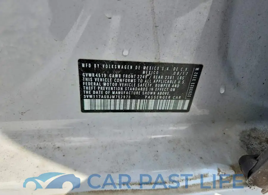 3VW117AU8JM752973# 12