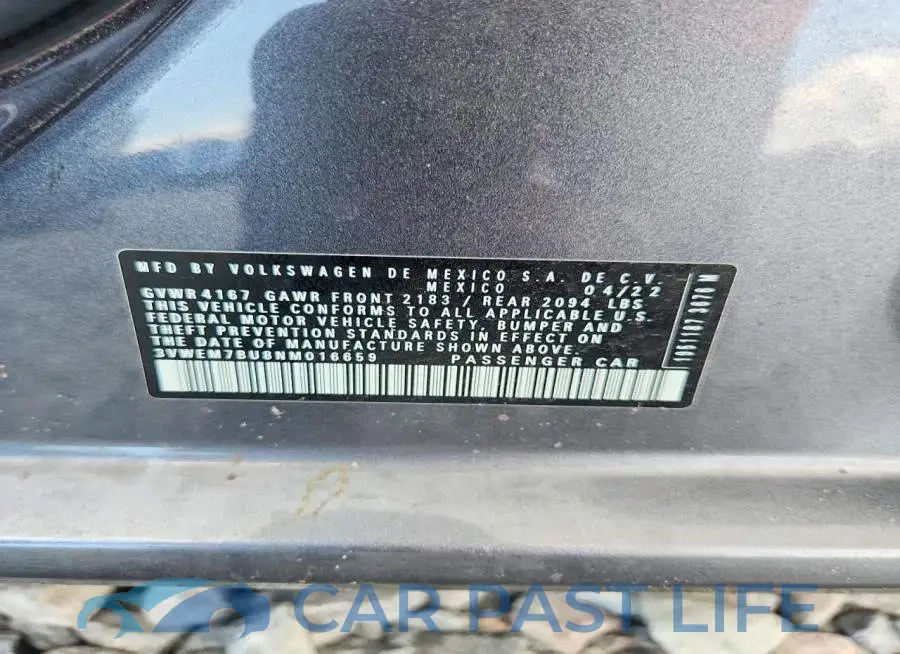 3VWEM7BU8NM016659# 12