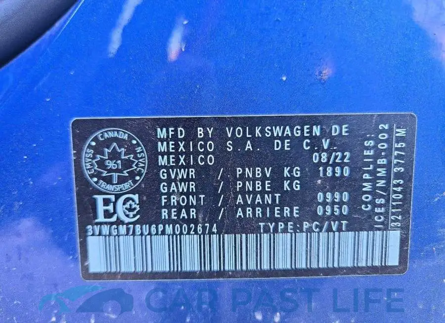 3VWGM7BU6PM002674# 13