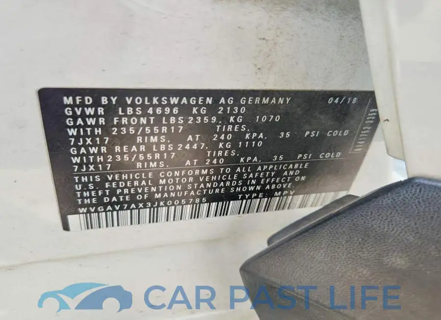 WVGAV7AX3JK005785# 13