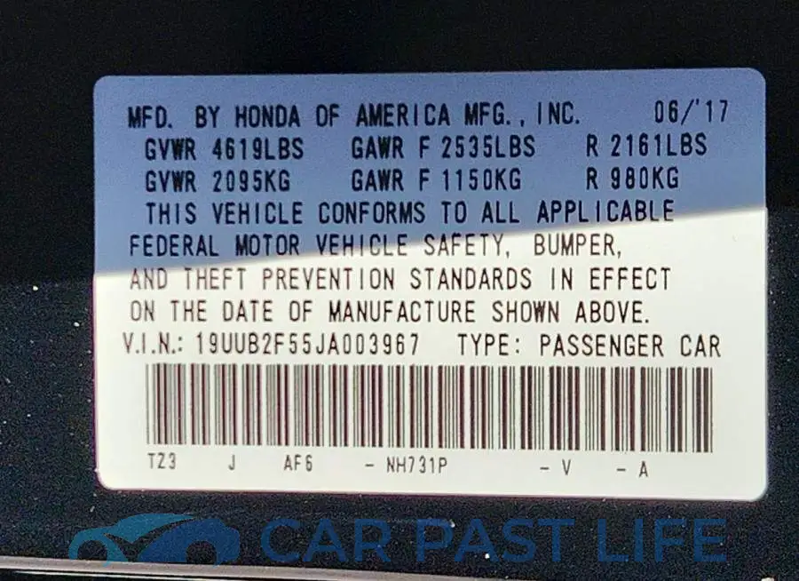 19UUB2F55JA003967# 12