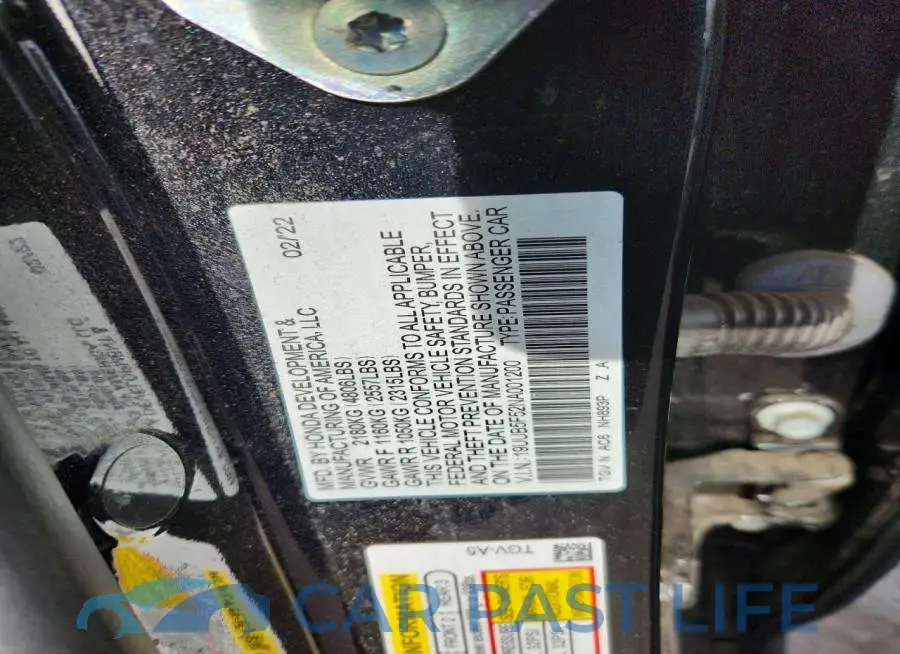 19UUB5F52NA001200# 13