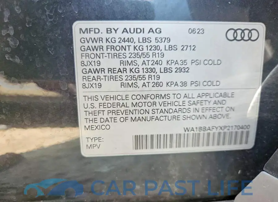 WA1BBAFYXP2170400# 13