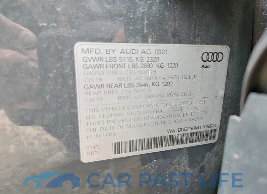 WA1BUDF30M1108621# 13