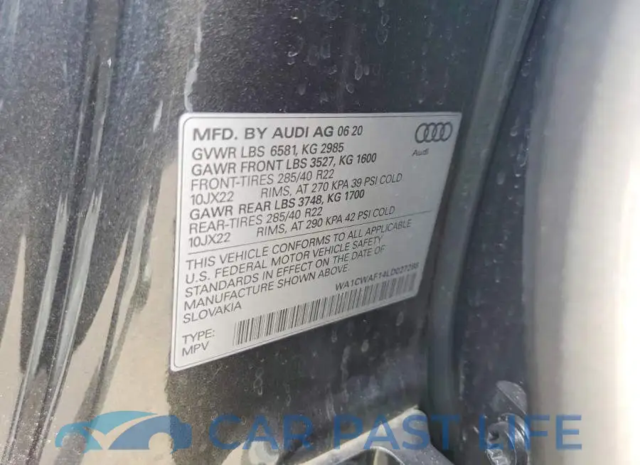 WA1CWAF14LD027288# 13