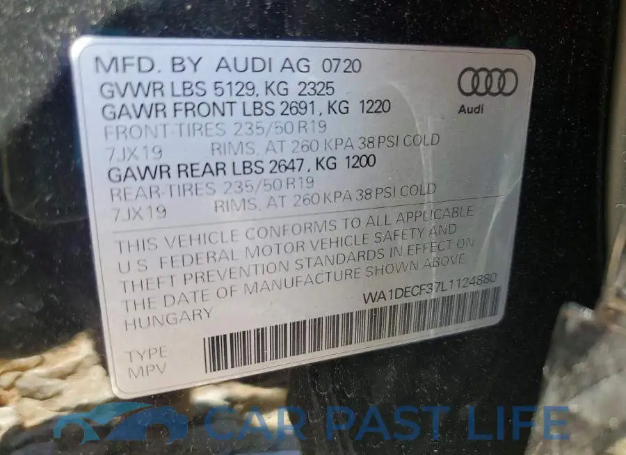 WA1DECF37L1124880# 13