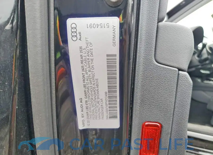 WAUABAF48PN012499# 13