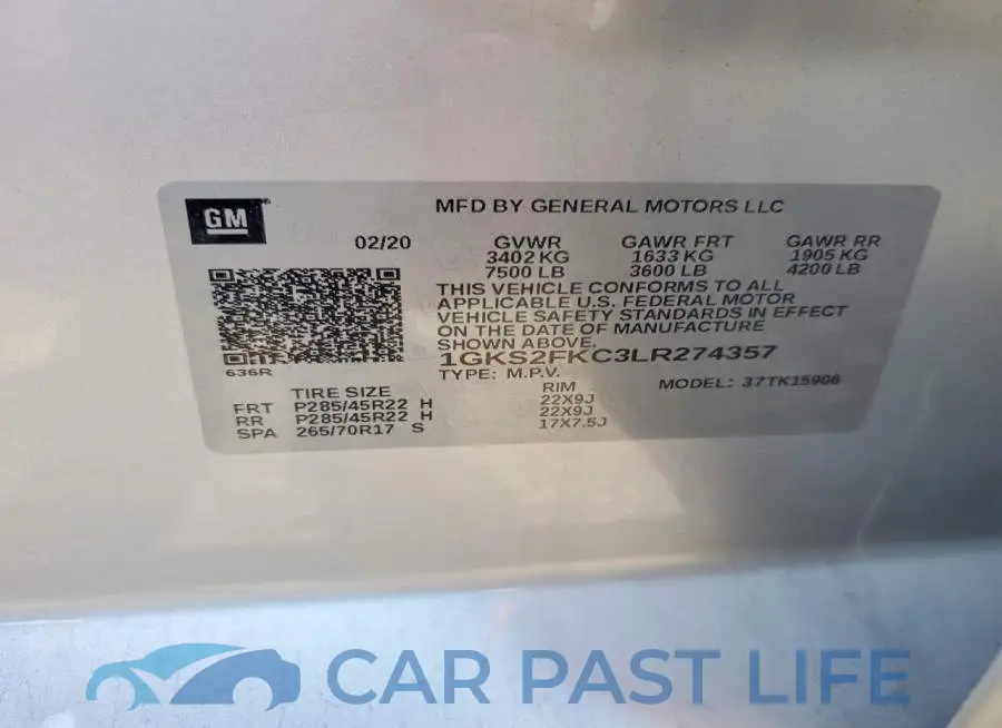 1GKS2FKC3LR274357# 13