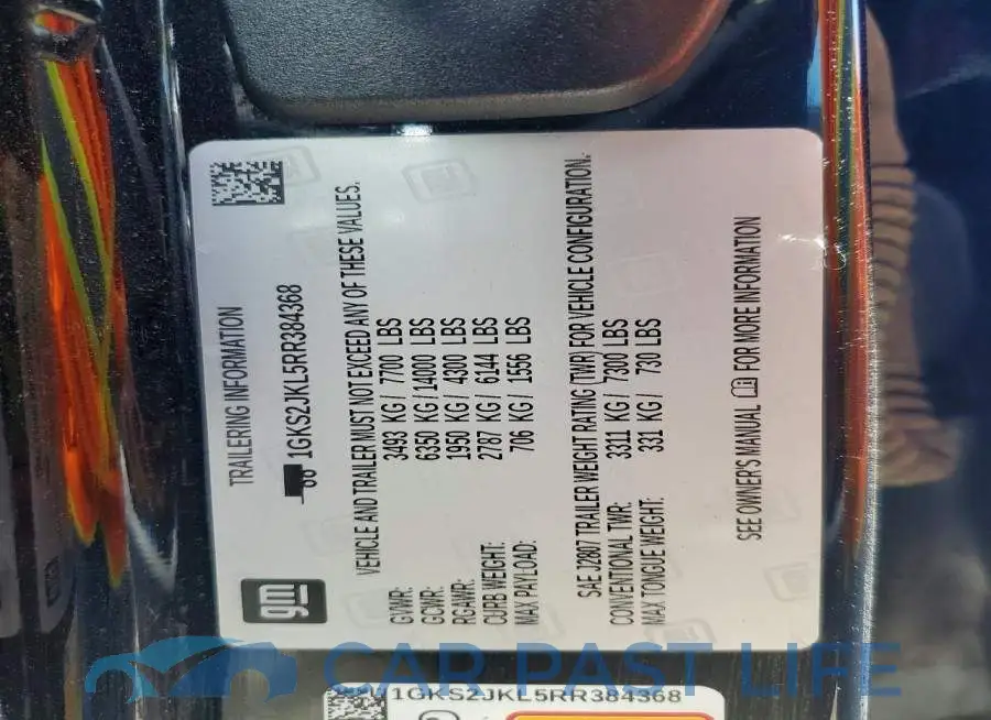 1GKS2JKL5RR384368# 13