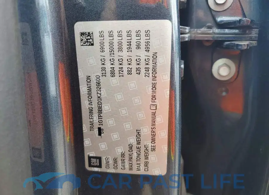 1GTP8BED1KZ326600# 12