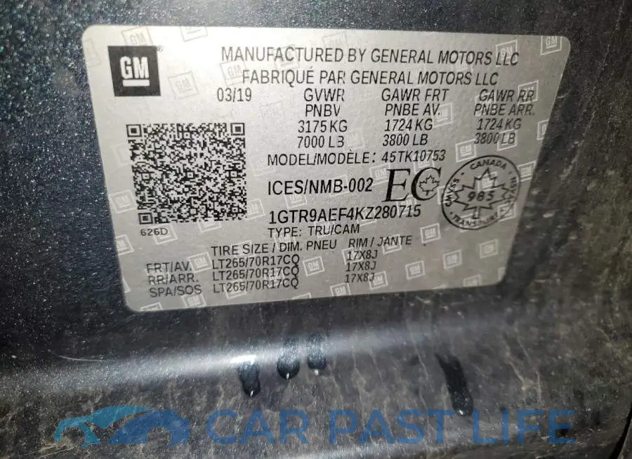 1GTR9AEF4KZ280715# 13
