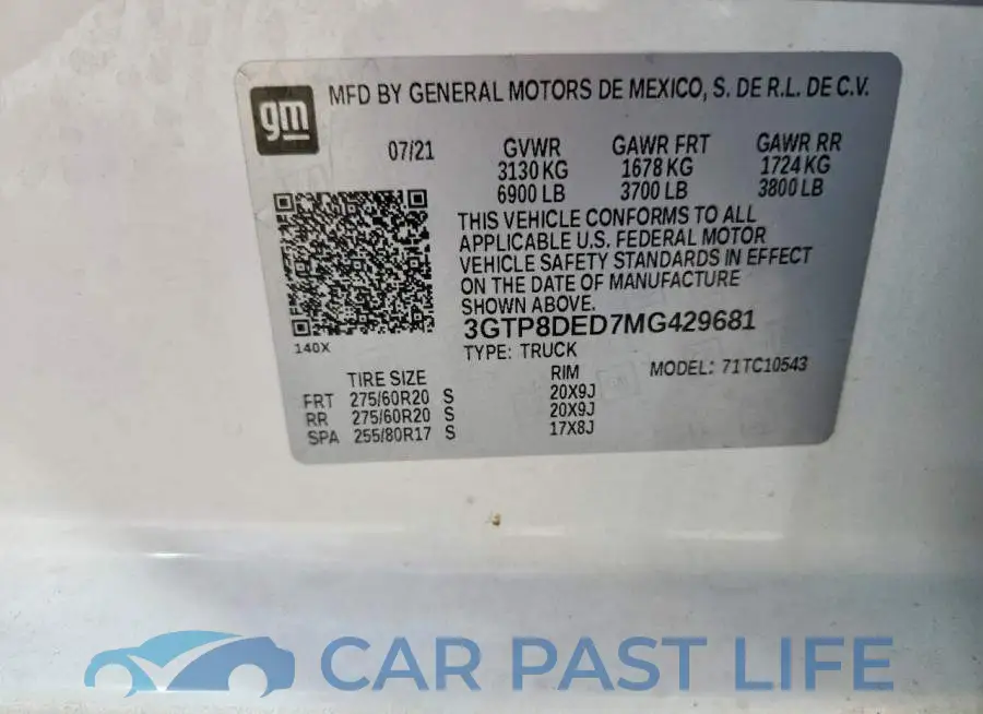 3GTP8DED7MG429681# 12