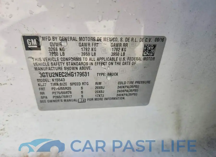 3GTU2NEC2HG179631# 12