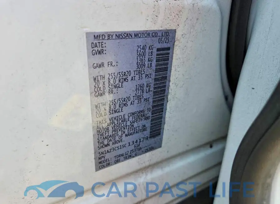 5N1AZ3CS1SC134179# 13