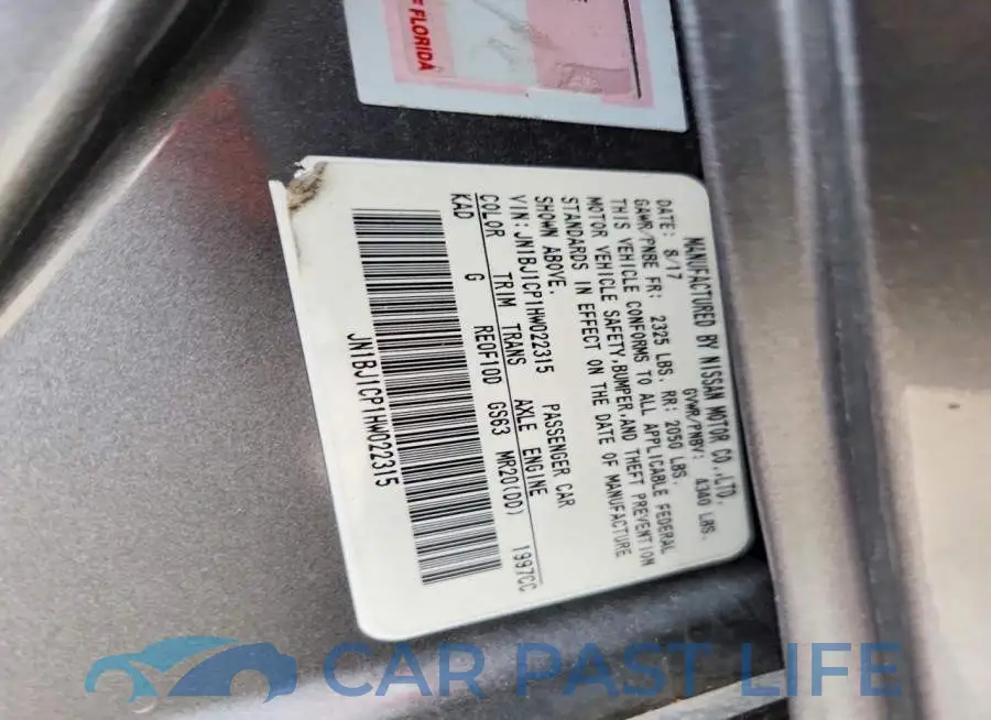 JN1BJ1CP1HW022315# 13
