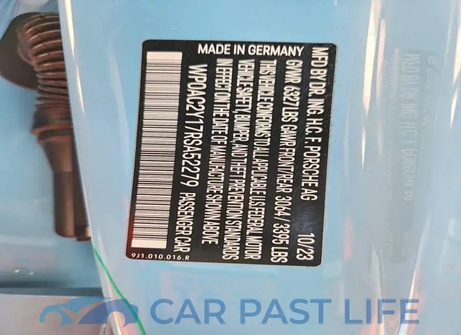 WP0AC2Y17RSA52279# 13