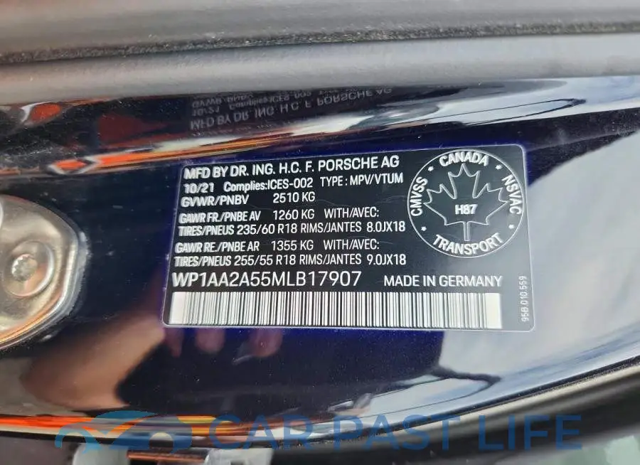WP1AA2A55MLB17907# 13