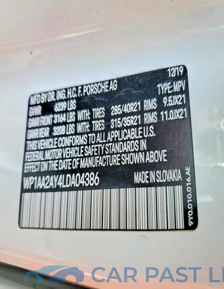 WP1AA2AY4LDA04386# 13