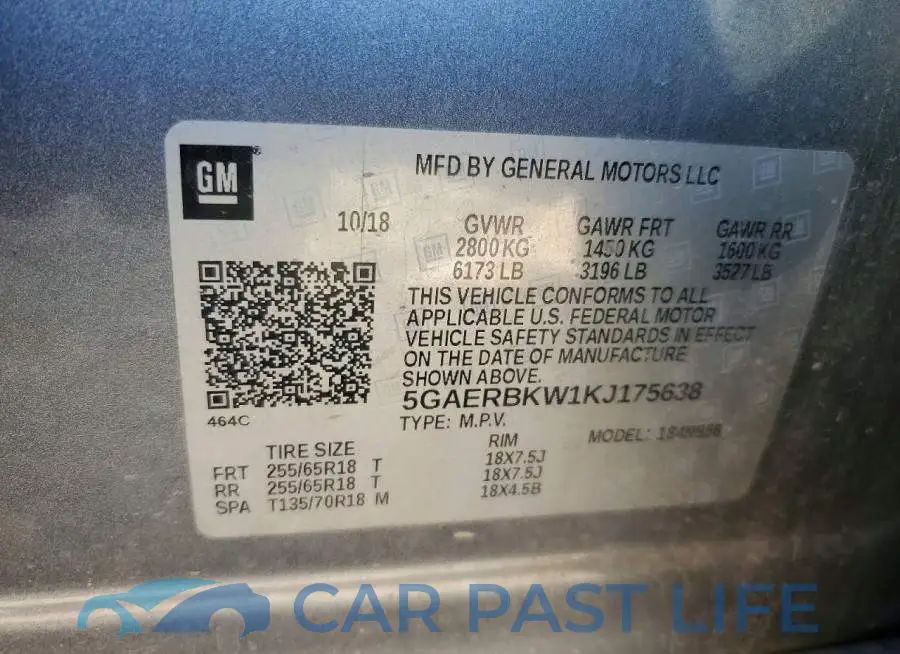 5GAERBKW1KJ175638# 13