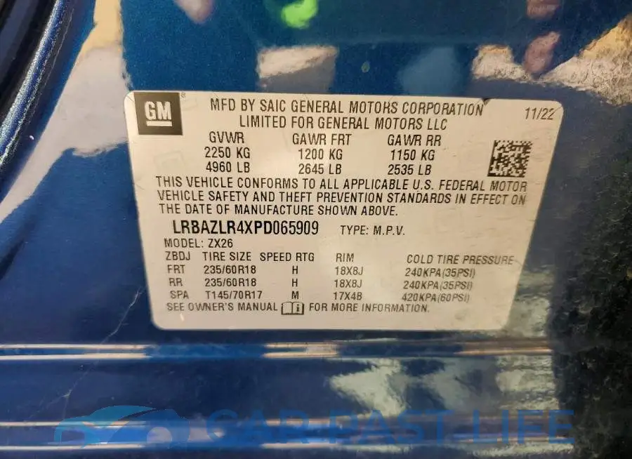 LRBAZLR4XPD065909# 13
