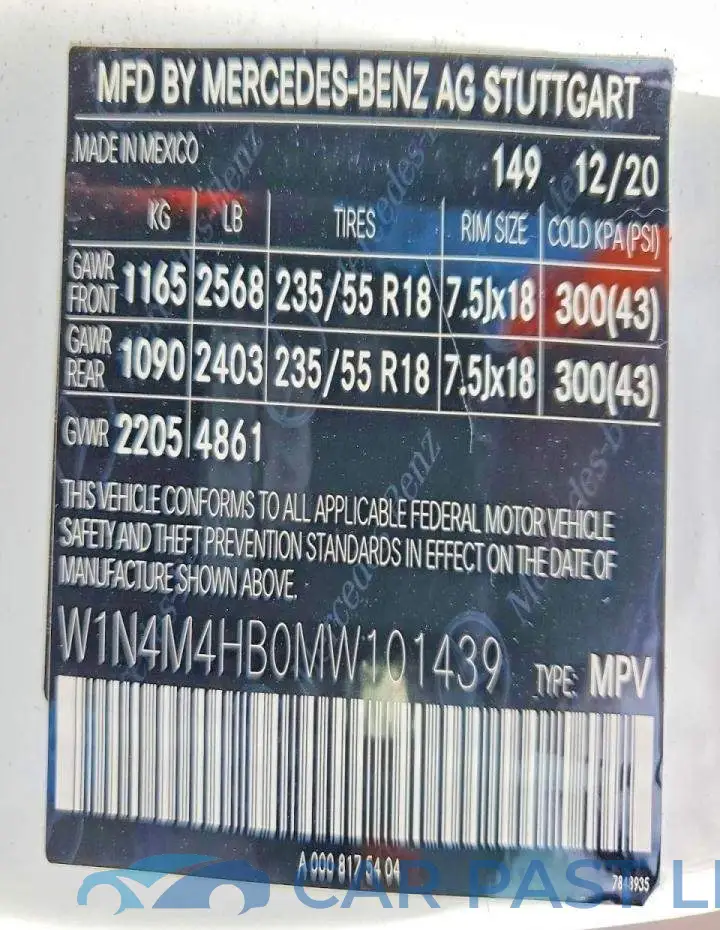 W1N4M4HB0MW101439# 12