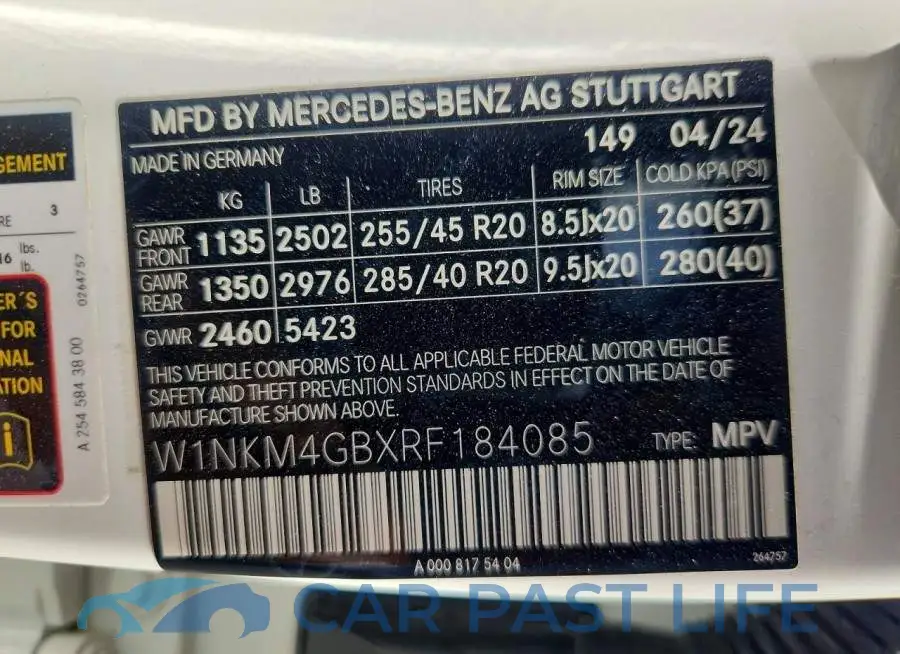 W1NKM4GBXRF184085# 13