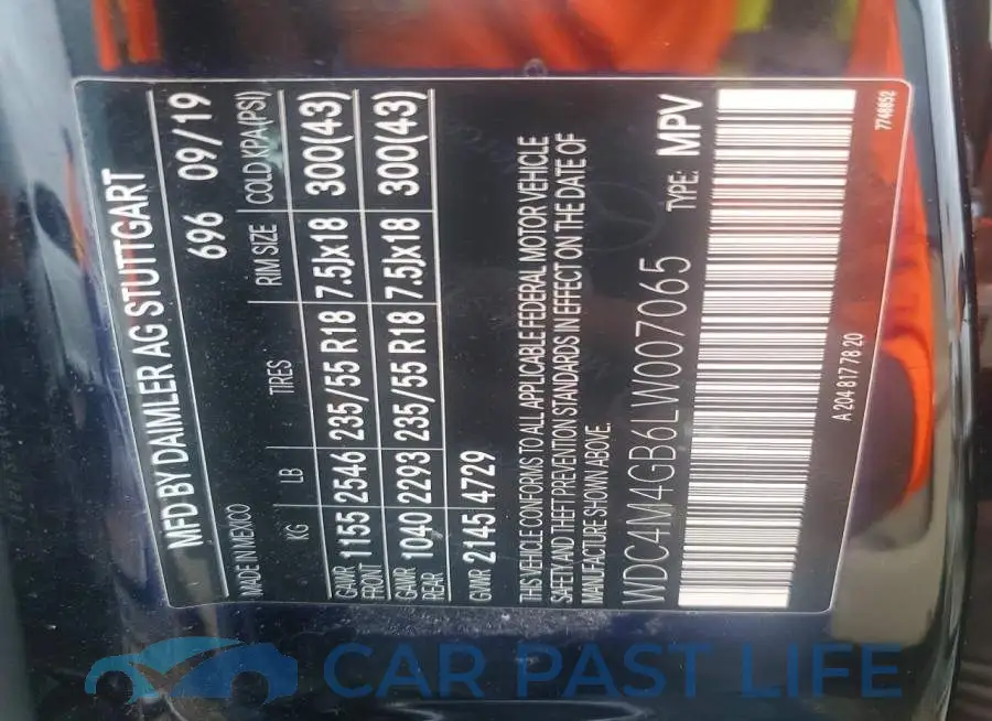 WDC4M4GB6LW007065# 12