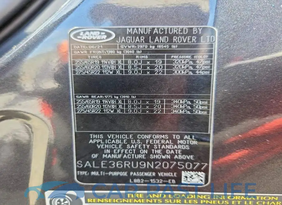 SALE36RU9N2075077# 12
