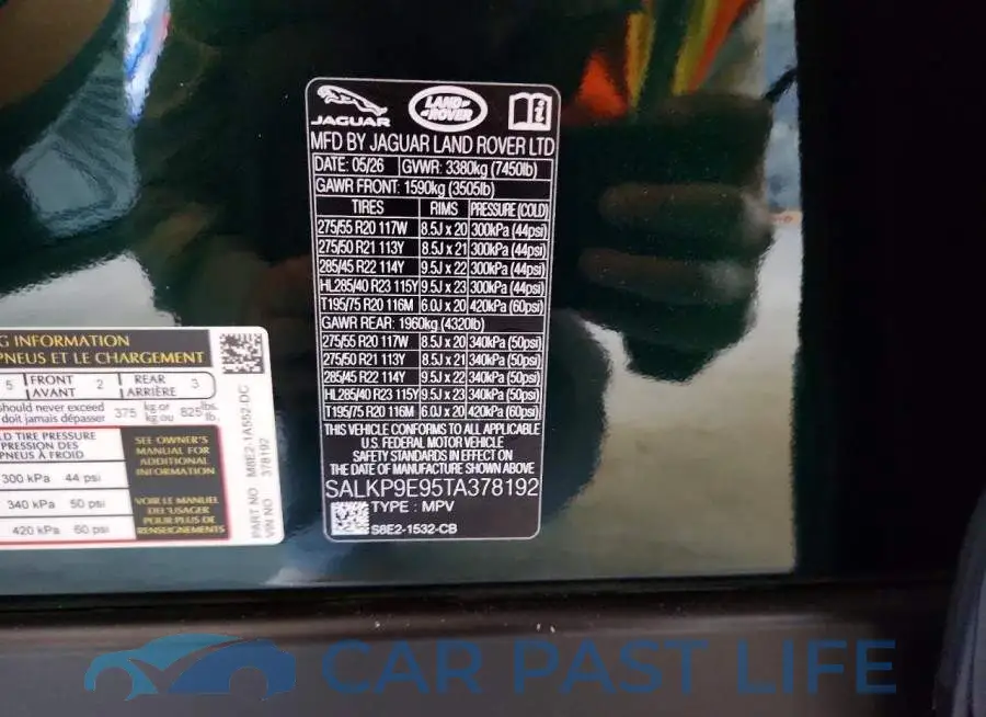 SALKP9E95TA378192# 14
