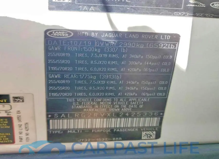SALRG2RVXL2425336# 13