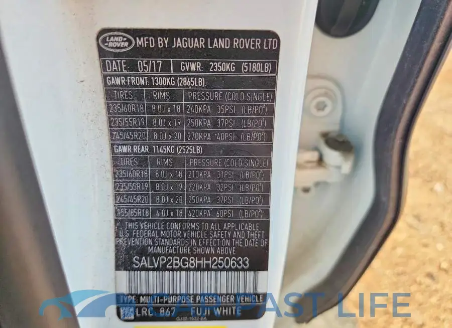 SALVP2BG8HH250633# 12