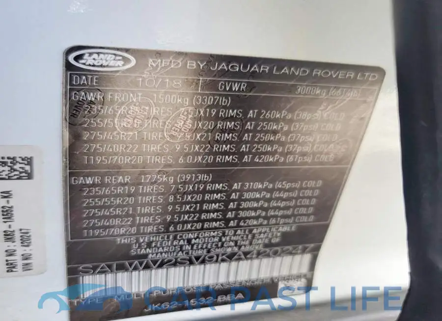 SALWV2SV9KA420247# 13