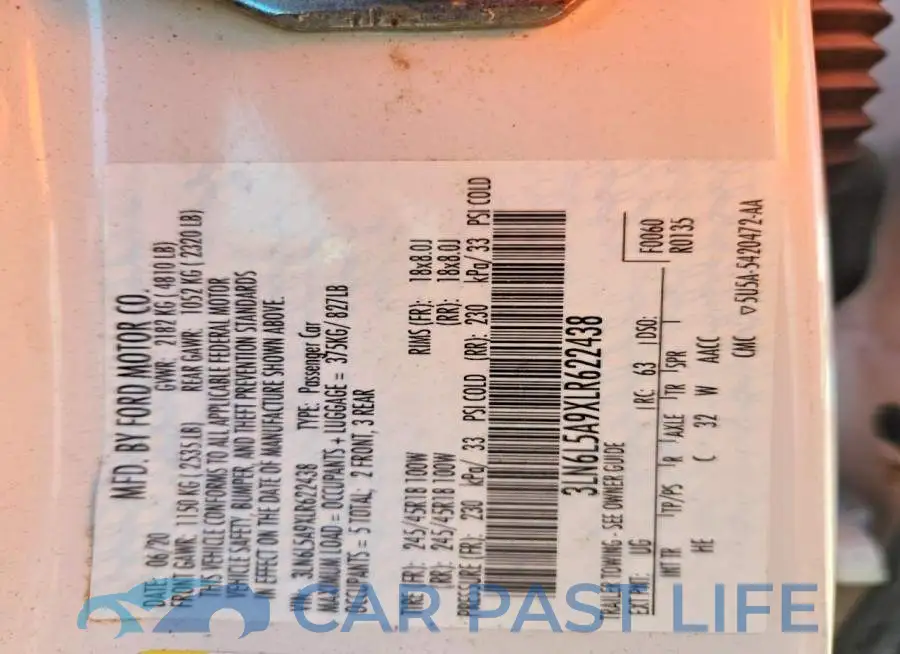 3LN6L5A9XLR622438# 12
