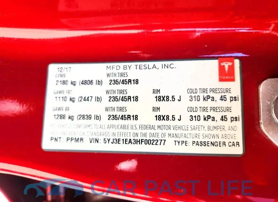 5YJ3E1EA3HF002277# 12