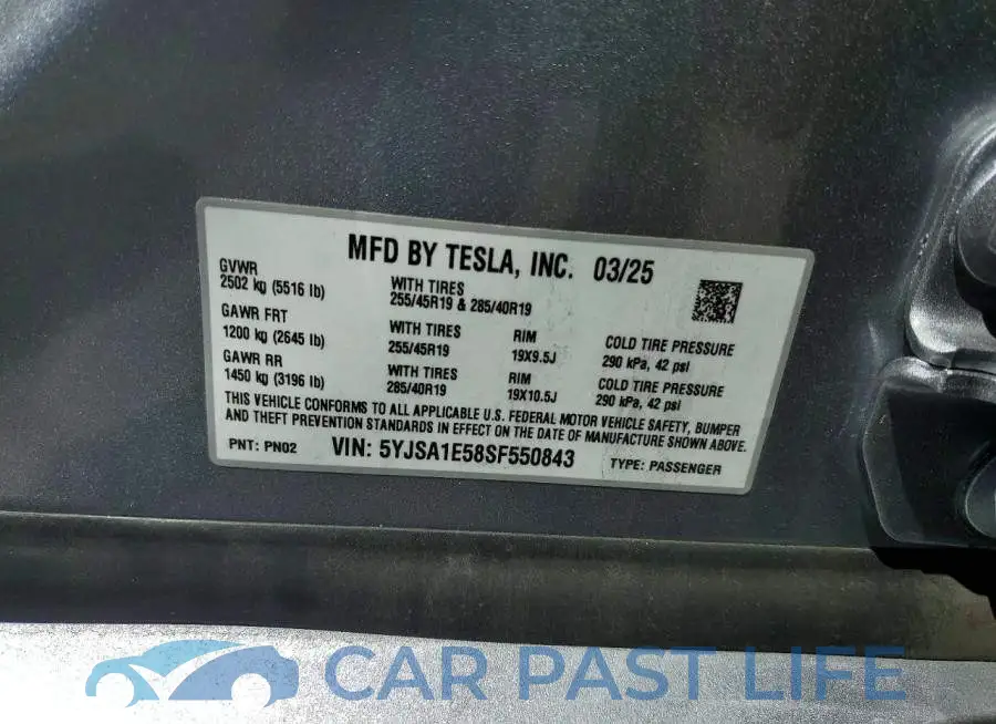 5YJSA1E58SF550843# 12