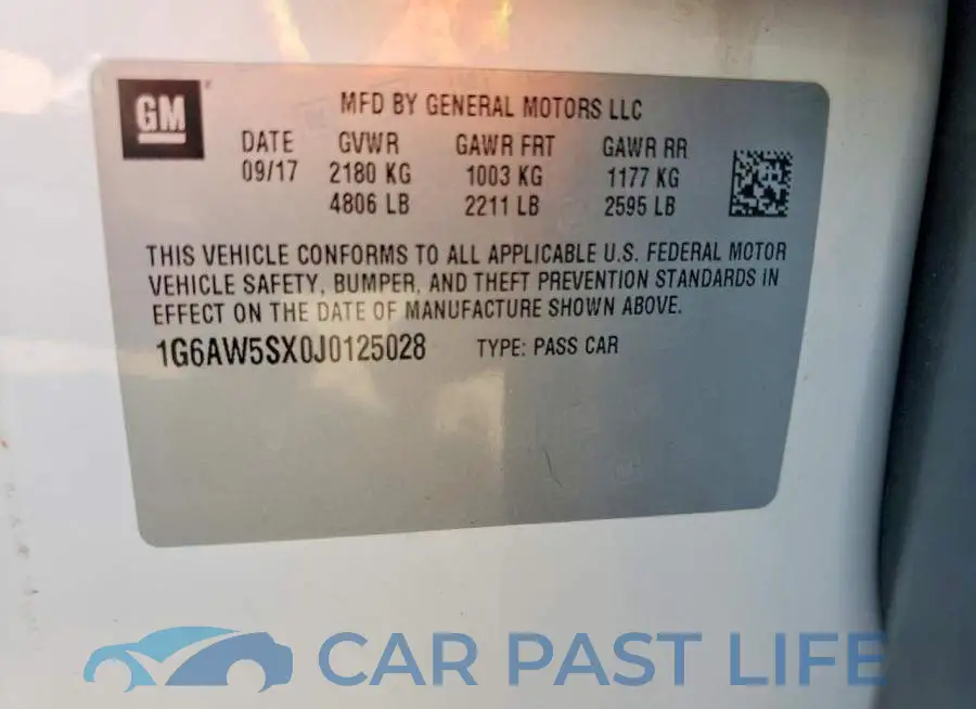 1G6AW5SX0J0125028# 12